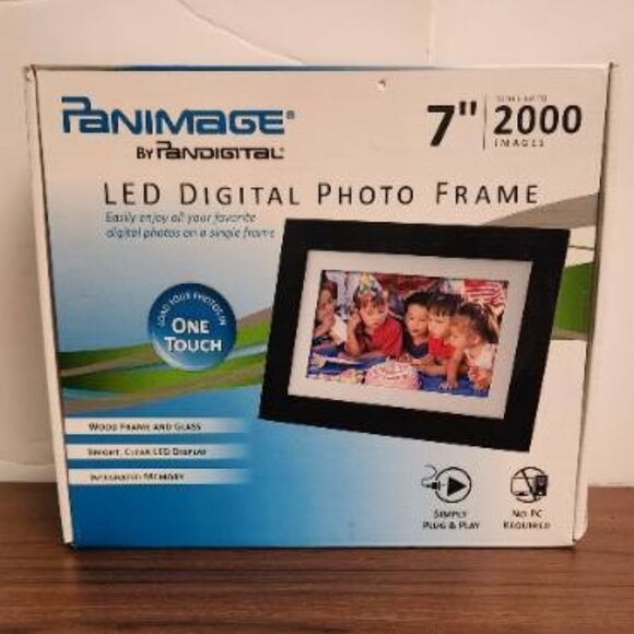 Pandigital Panimage -Inch LED Digital Picture Frame (Black) - Picture 1 of 6